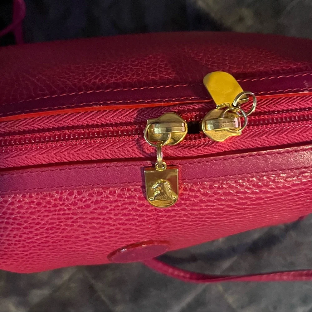 Vintage Mark Cross Pink Leather Crossbody Bag - Picture 7 of 9